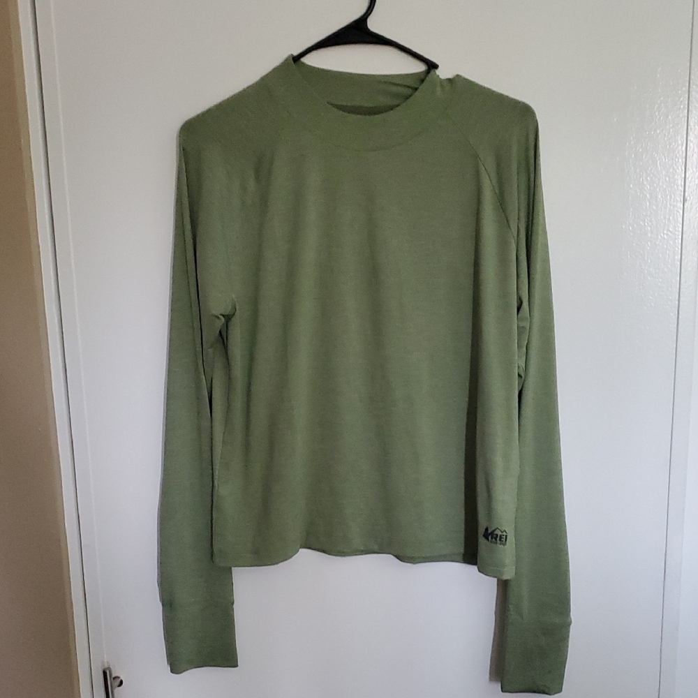 REI Olive Long Sleeve Top With Iconic Protection From Sun